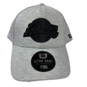 Los Angeles Lakers NBA Ultra Game Embroidered Logo Hat Gray Black OSFM